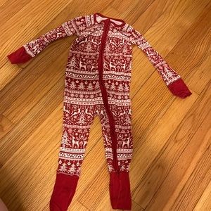 Little sleepies holiday zippie pajamas. Size 12-18.